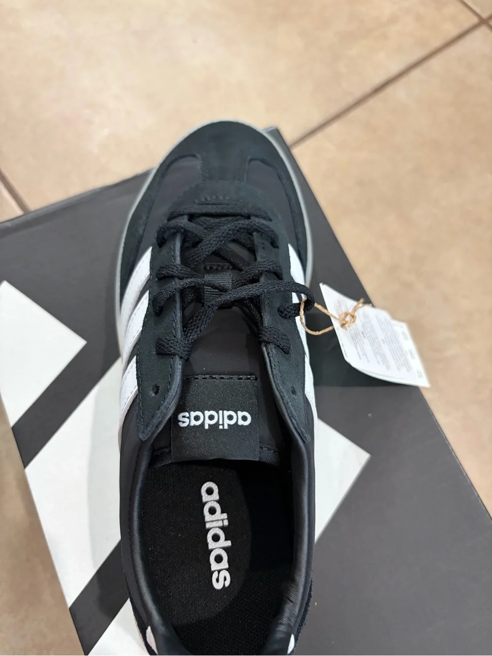 adidas Barreda Decode J Black with White Stripes Sneakers